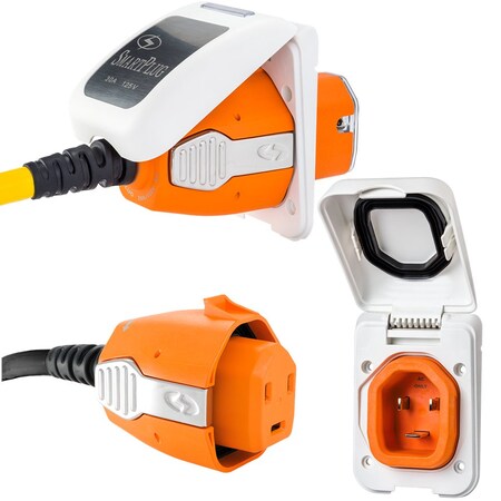 Smartplug SmartPlug 30 Amp Non Metallic White Inlet &amp; Plug Combo - Boat &amp B30ASSYPW